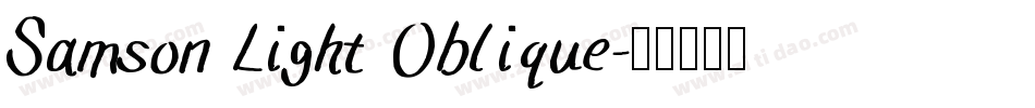 Samson Light Oblique字体转换